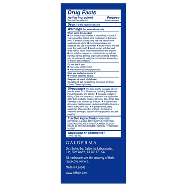 Differin Daily Deep Cleanser Face Wash for Acne Prone Skin